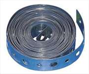 Duct Strapping, 10 Ft L, Galv Steel